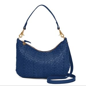Clare V Moyen Messenger in Pacific Woven Checker